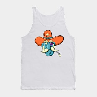 face of an old sheriff with a tooth knocked out in a fight Tank Top